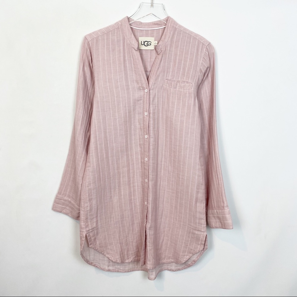 UGG Vivian Stripe Cotton Nightshirt Sleep Dusk S